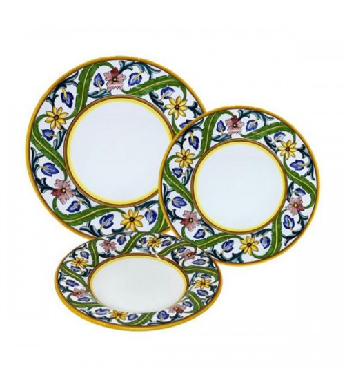 Servizio di Piatti Millefiori Per 4 Persone - Ceramica Deruta - 