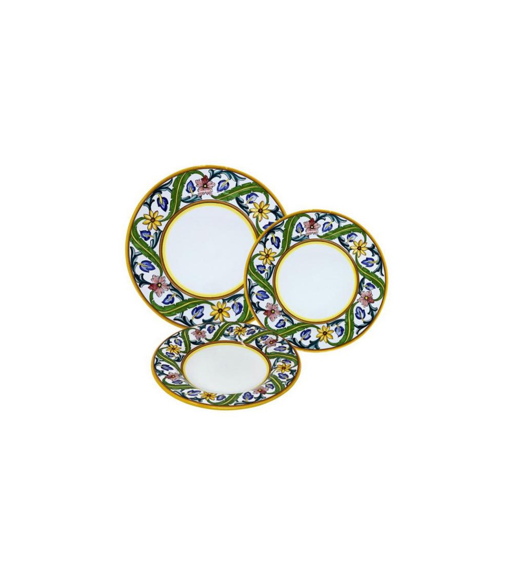 Servizio di Piatti Millefiori Per 4 Persone - Ceramica Deruta - 