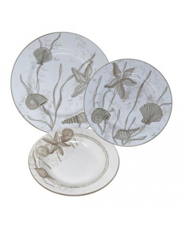 Service de vaisselle Sea pour 4 personnes - Ceramica Deruta - 