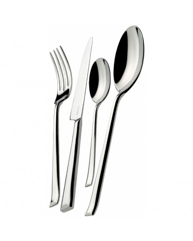 Posate in Acciaio Inox Duetto set 75 pezzi con Scatola - Casa Bugatti - 