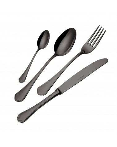 Eme Domus Black PVD Edelstahl Besteckset 75 teilig mit Box - 