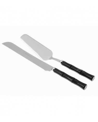 Bamboo Set of 2 Dessert Cutlery (Cake Shovel and Cake Knife) - Rivadossi Sandro -