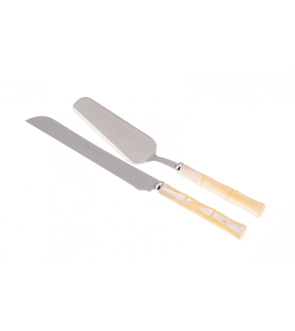 Bambus-Set mit 2 Dessertbestecken (Kuchenschaufel und Kuchenmesser) - Rivadossi Sandro -