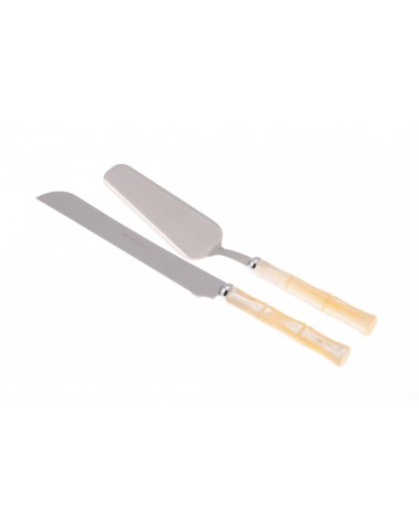 Bambus-Set mit 2 Dessertbestecken (Kuchenschaufel und Kuchenmesser) - Rivadossi Sandro -
