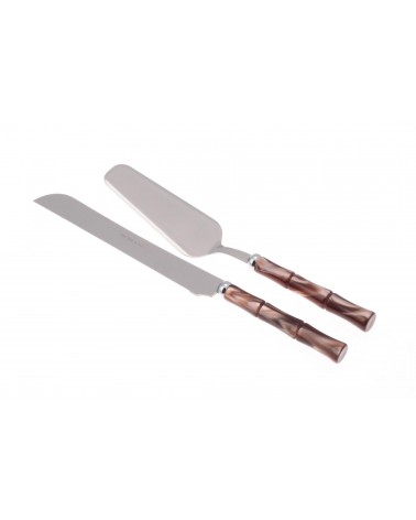 Bamboo Set 2Pz Posate per Dolce (Pala Torta e Coltello Torta) - Rivadossi Sandro - 