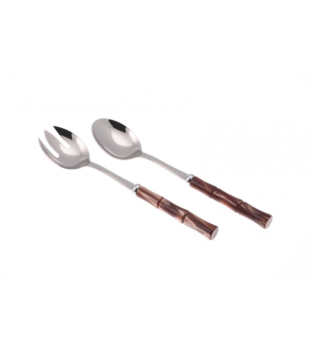 Rivadossi Pearly Bamboo Colored Cutlery Favor - Salad Set of 2 - brown