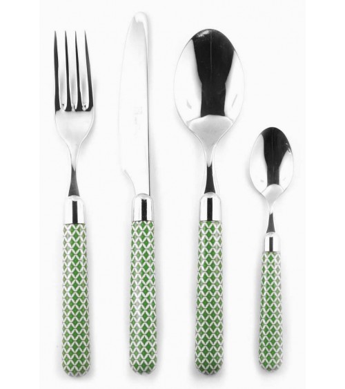 Naif Damasco - Posate Set 4pz Posto Tavola - Rivadossi Sandro - 