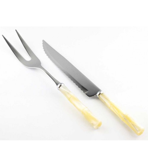 Bamboo Set 2 Pz Coltello e Forchettone Arrosto - Rivadossi Sandro - 