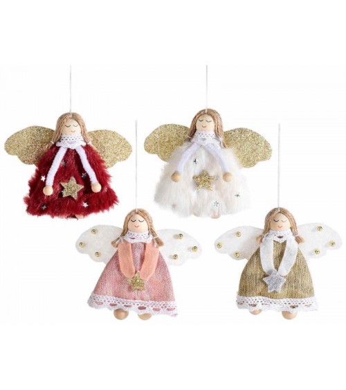 Hanging Angels with Glitter Star - 12 Pieces -  - 
