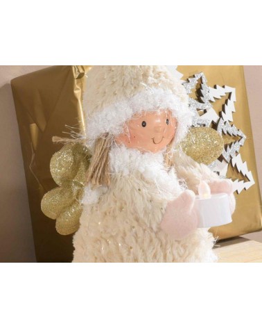 Snow Angels in Soft Fabric with Battery Tea Light - 2 Pieces -  - 