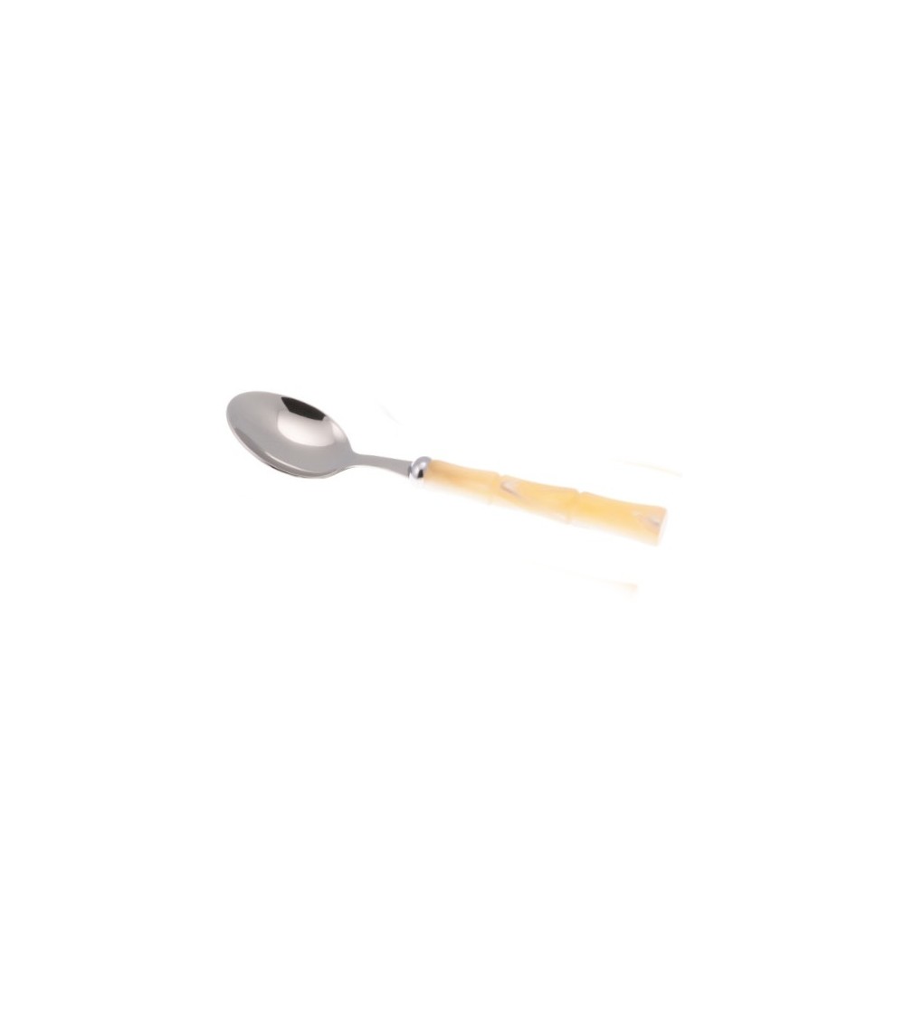 Bamboo Fruit Spoon Set 6 Pieces - Colored Cutlery Rivadossi Sandro - ivory
