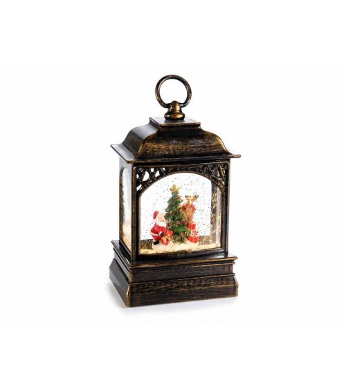 Rectangular Decorative Lantern with Glitter Led Lights in Motion Battery Operated in Gift Box -  - 