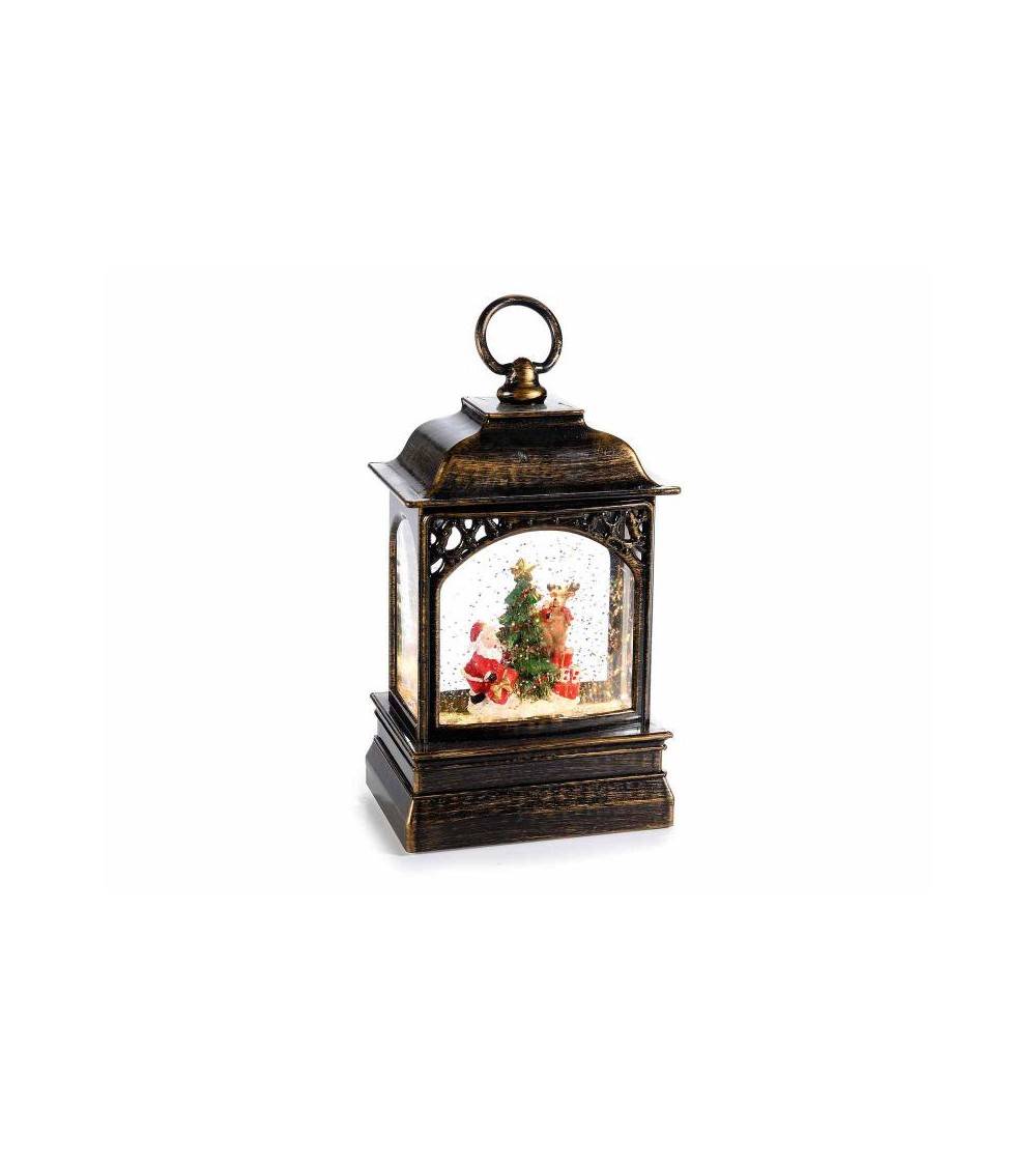 Rectangular Decorative Lantern with Glitter Led Lights in Motion Battery Operated in Gift Box -  - 