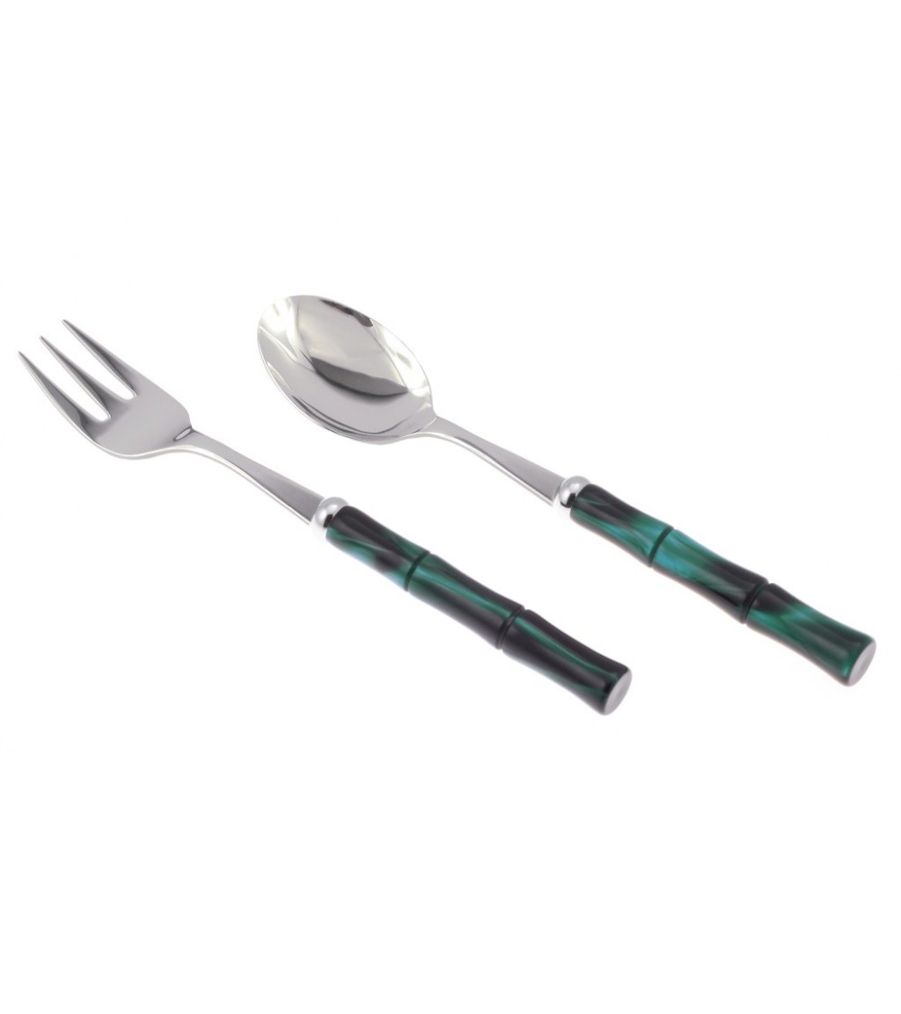 Lot de 2 fourchettes et cuillères de service en bambou - Rivadossi Sandro -