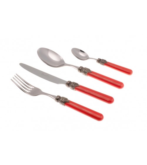 Set 4-tlg. Vintage Table Place - Rivadossi Sandro Farbiges Besteck - 