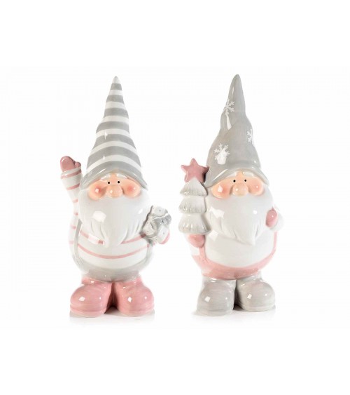 Ventre de Père Noël en Céramique Colorée - 2 Pièces - 