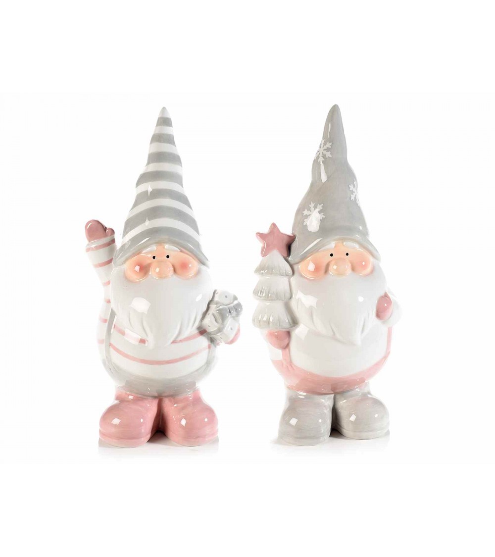 Ventre de Père Noël en Céramique Colorée - 2 Pièces - 