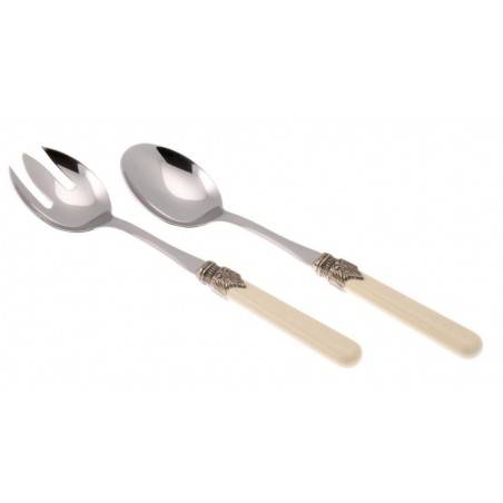 Set 2 Pezzi Posate Insalata - Classic - Shabby Chic - Rivadossi Sandro - avorio