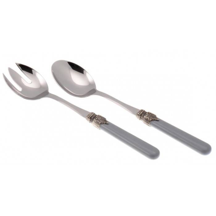 Set 2 Pezzi Posate Insalata - Classic - Shabby Chic - Rivadossi Sandro - grigio