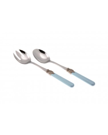 Set 2 Pezzi Posate Insalata - Classic - Shabby Chic - Rivadossi Sandro - azzurro