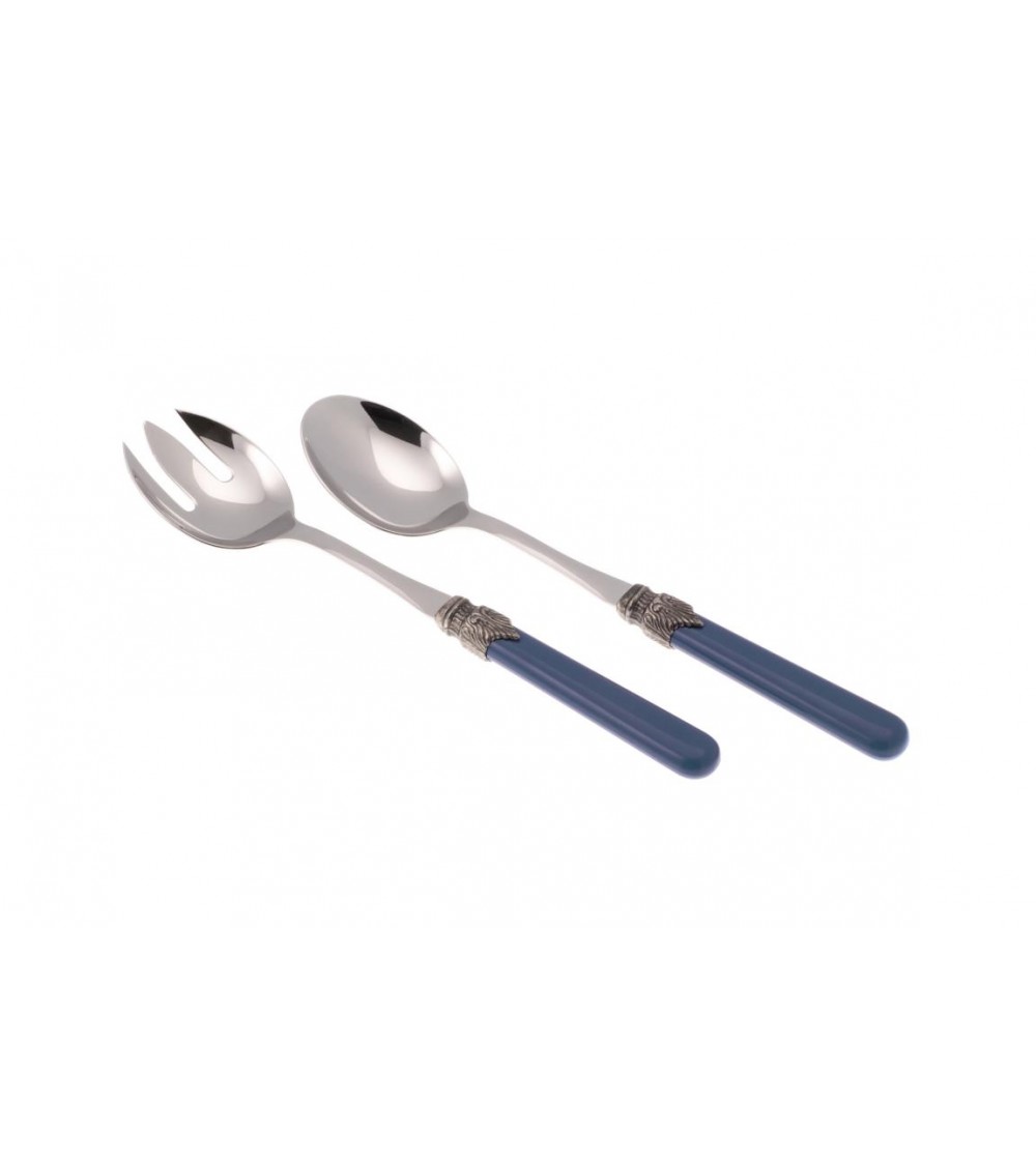 Set 2 Pezzi Posate Insalata - Classic - Shabby Chic - Rivadossi Sandro - royal blu pavone