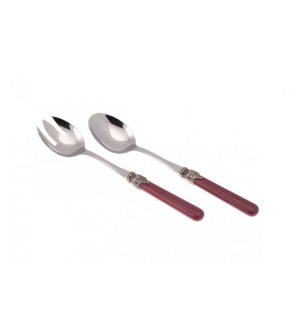 Set 2 Pezzi Posate Insalata - Classic - Shabby Chic - Rivadossi Sandro - rosso ortensia