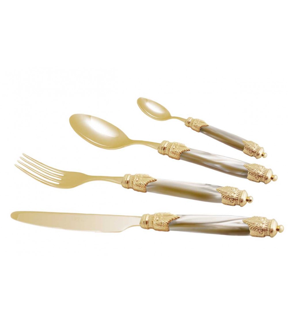 Set di Posate Oro Pvd Arianna Oro 24pz - Rivadossi Sandro - 