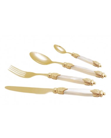 Arianna Gold 24-tlg. Besteckset in Gold-PVC - Rivadossi Sandro - 