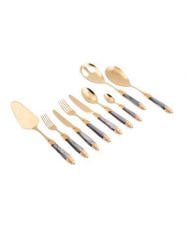 Golden Castlery PVD - Arianna Oro 75 PCs Mutter - perlatiertes Griff - Rivadossi Sandro -