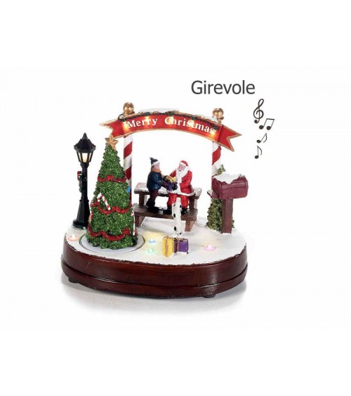 Christmas Landscape with Warm White Lights, Music and Movement -  - 