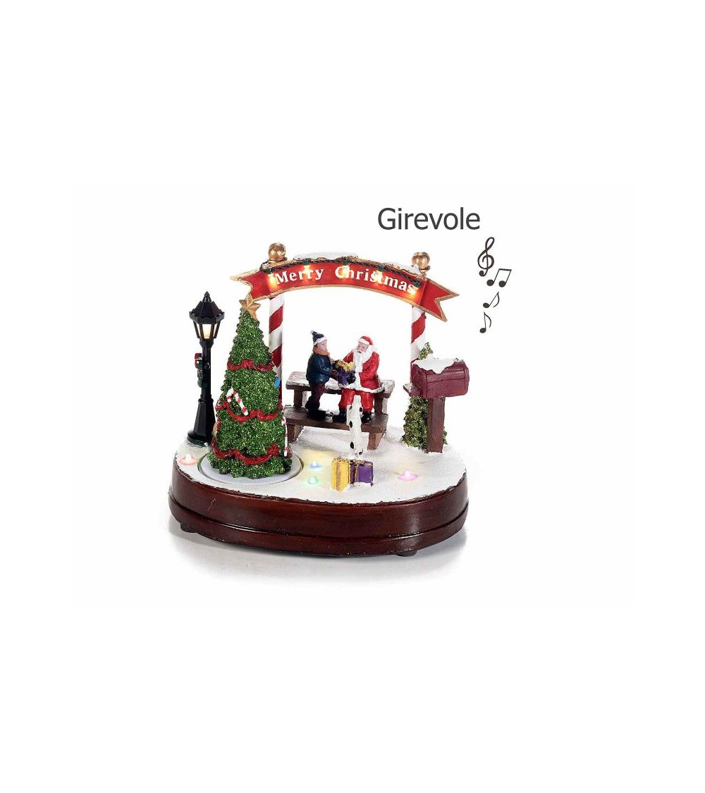 Christmas Landscape with Warm White Lights, Music and Movement -  - 