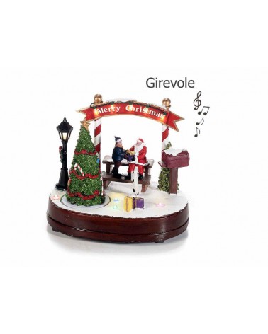Christmas Landscape with Warm White Lights, Music and Movement -  - 