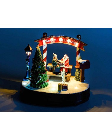 Christmas Landscape with Warm White Lights, Music and Movement -  - 