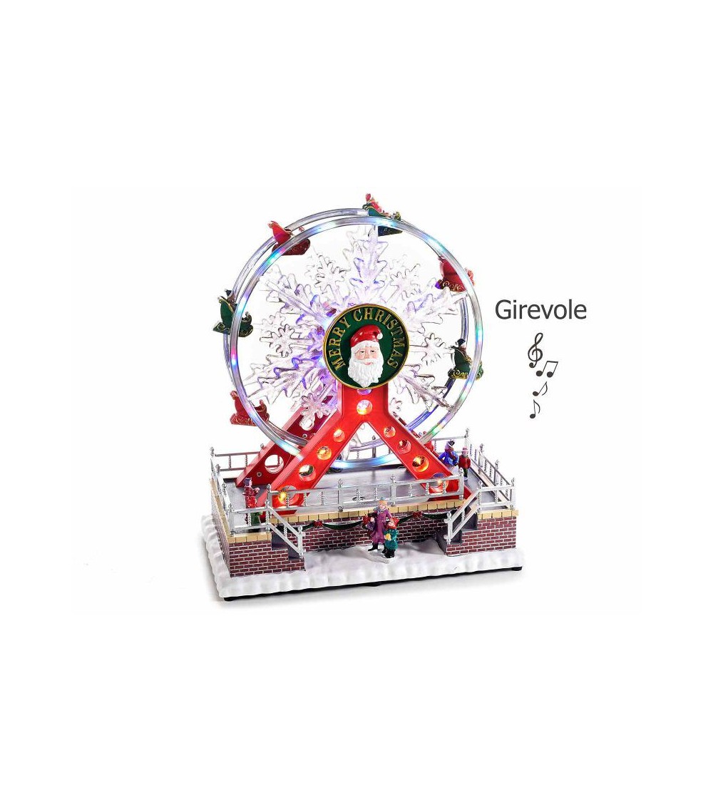 Ruota in Resina con Luci Neon Multicolor, Musica e Movimento - 