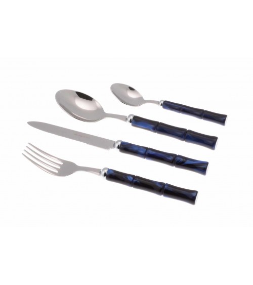 Coffret 4pcs Couverts Bambou Rivadossi Sandro Service de Table -