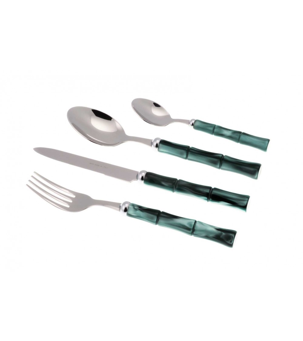 Coffret 4pcs Couverts Bambou Rivadossi Sandro Service de Table -