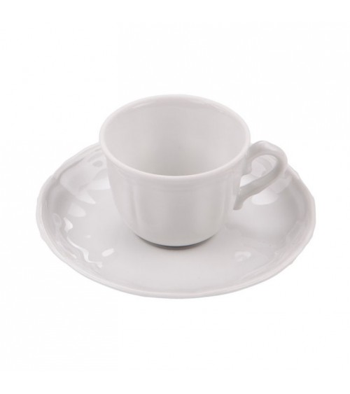 Alba Kaffeetassen aus Porzellan mit Untertasse - 6 Stück - 