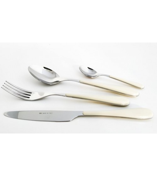 Posate Moderne In Acciaio Inox 18/10 Manico Colorato - Spring - Set 24 Pezzi - 
