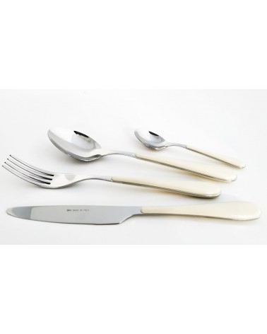 Posate Moderne In Acciaio Inox 18/10 Manico Colorato - Spring - Set 24 Pezzi - 