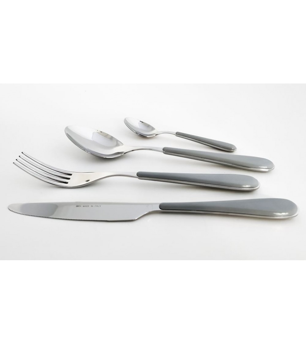 Posate Moderne In Acciaio Inox 18/10 Manico Colorato - Spring - Set 24 Pezzi - 