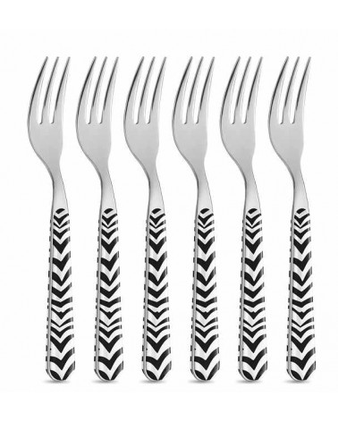 Set 8 Pz Posate Moderne da Dolce Animalier Zebrato - 