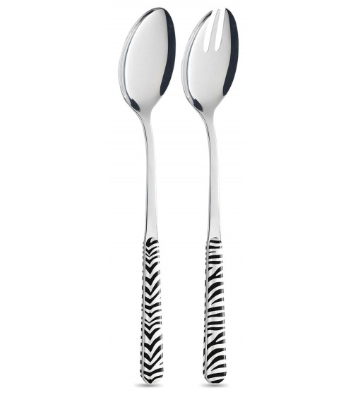 Set 4 Couverts de Service Modernes - Animalier Zebra - 
