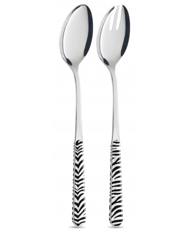 Set 4-tlg. Modernes Vorlegebesteck - Animalier Zebra - 
