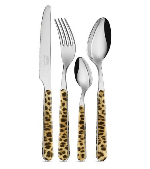 Set 24-tlg. Italienisches modernes Besteck Tierischer Leopard - 