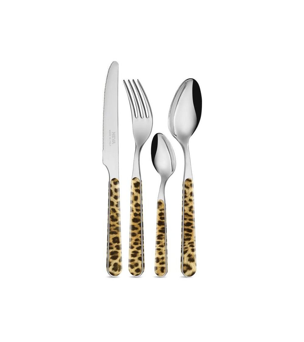 Set 24-tlg. Italienisches modernes Besteck Tierischer Leopard - 