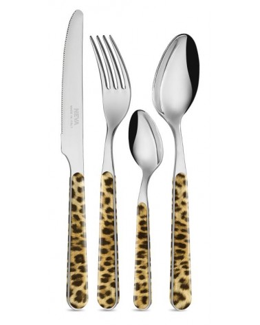 Ménagère 24 pcs Couverts Modernes Animalier Léopard - 
