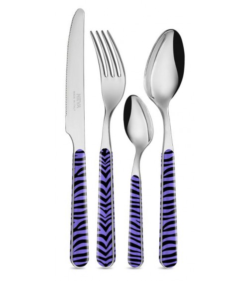 Set 24pcs Modern Italian Cutlery - Animalier Zebra -  - 