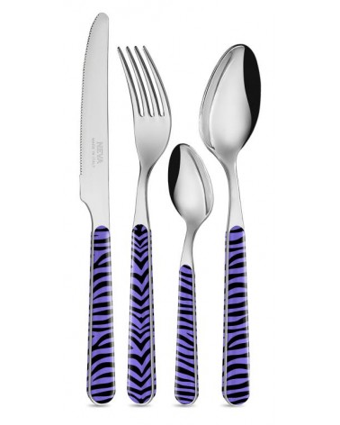 Set 24 Pz Posate Moderne Animalier Zebrato - 