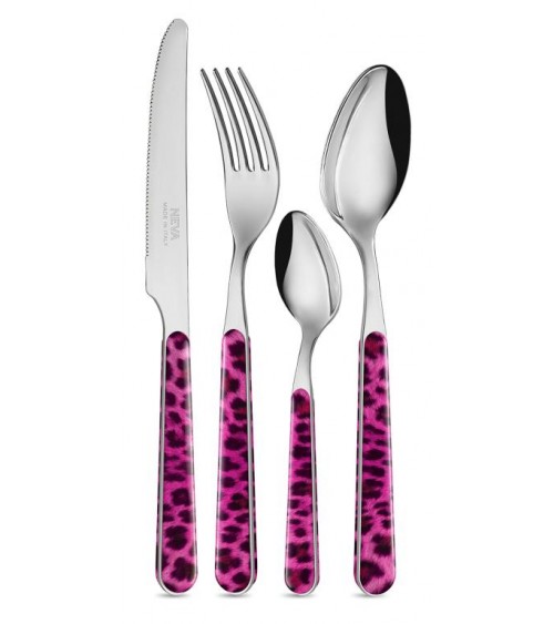 Set 24-tlg. Italienisches modernes Besteck Tierischer Leopard - 