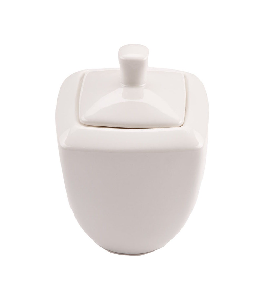 Asian Square Zuckerdose in Elfenbein New Bone China - 
